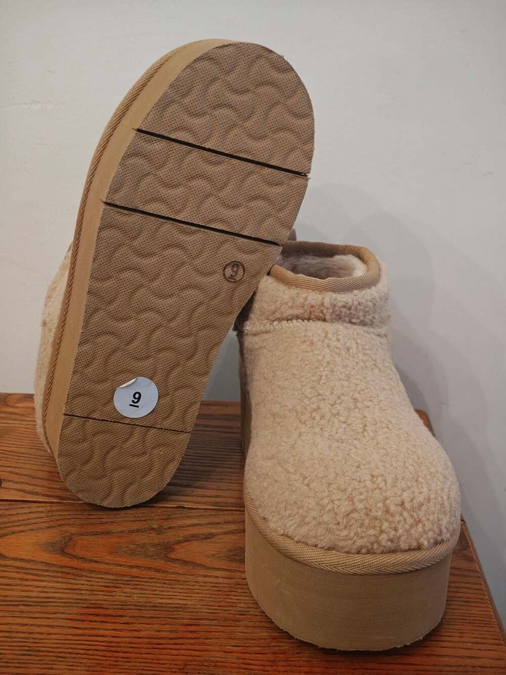 Rock & Candy Anatole Sherpa Fleece Platform Booties